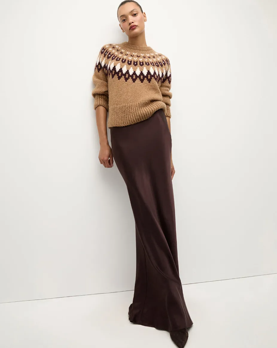 Medina Silk Skirt in Dark Chocolate
