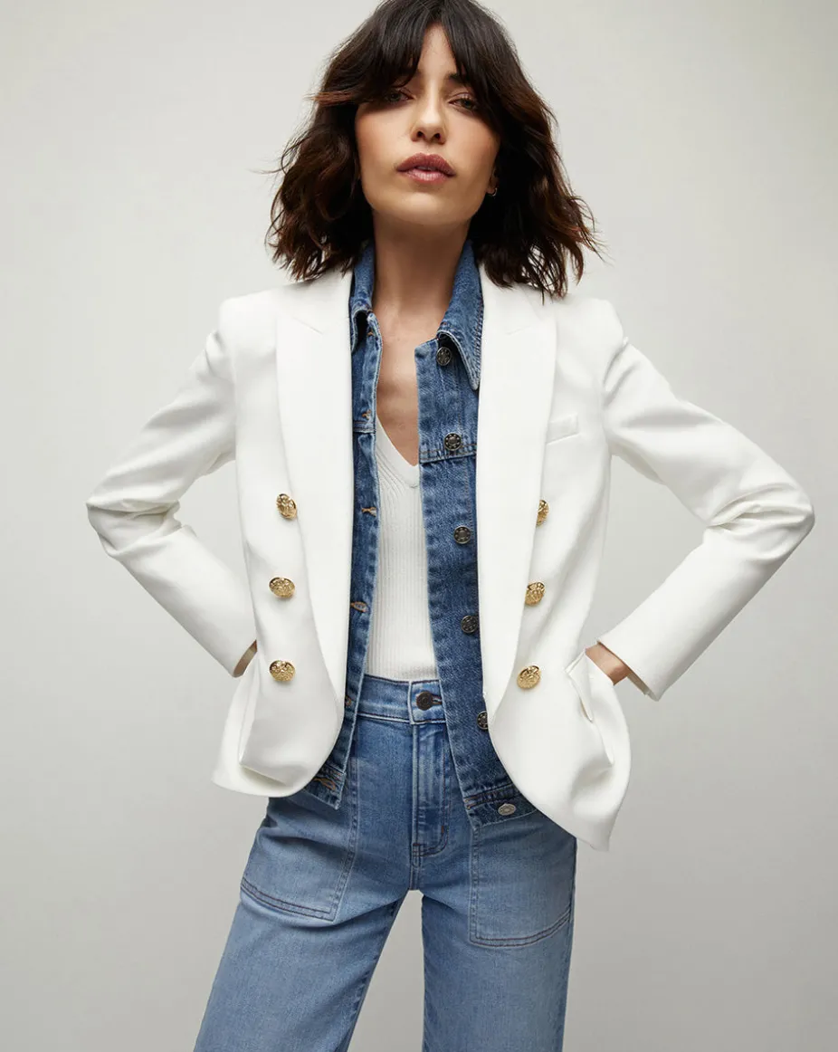 Miller Dickey Jacket in Off-White/Gold