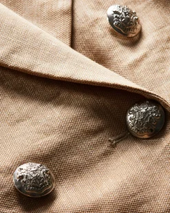 Miller Linen Dickey Jacket in Khaki Melange
