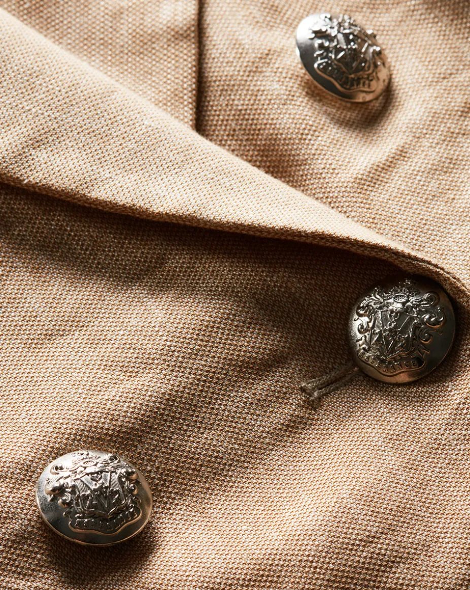 Miller Linen Dickey Jacket in Khaki Melange