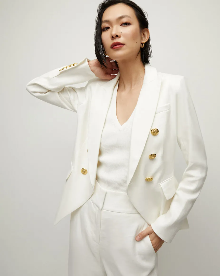 Miller Women's Linen Dickey Jacket in Off-White