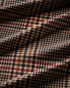 Nate Plaid Turtleneck Top in Camel & Black