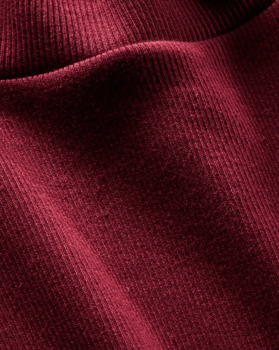 Nate Top With Buttons in Wine