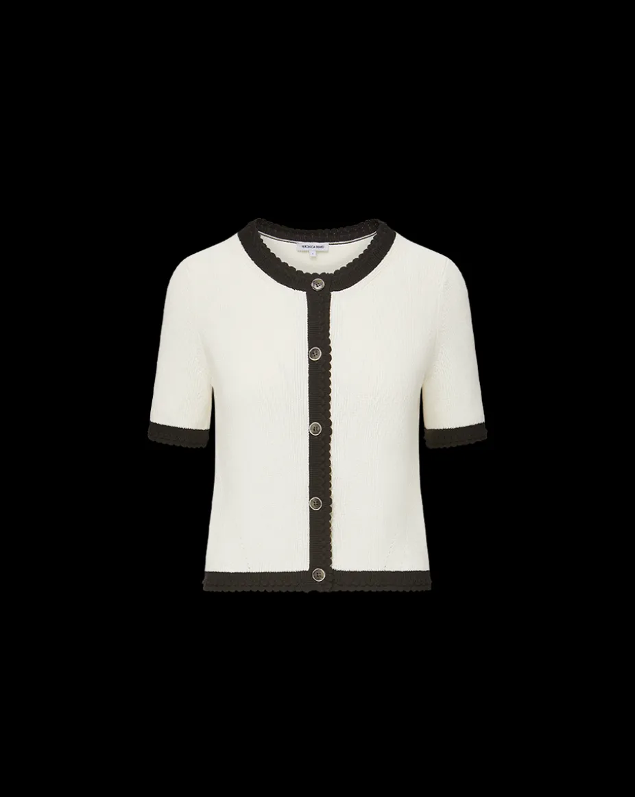 Neroli Cardigan in Ivory/Black
