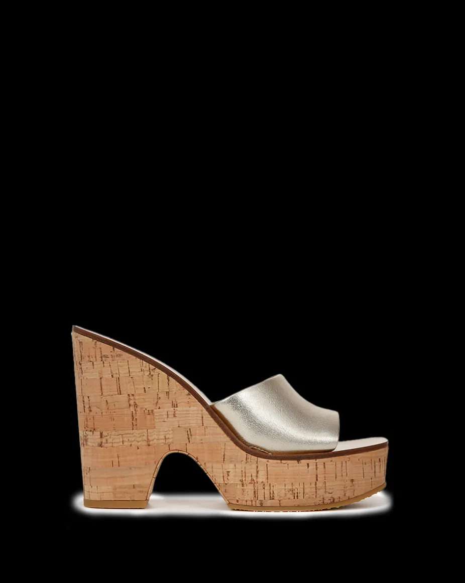 Paulita Metallic Wedge Sandal