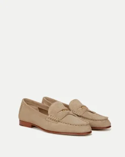 Penny Suede Loafer in Sand