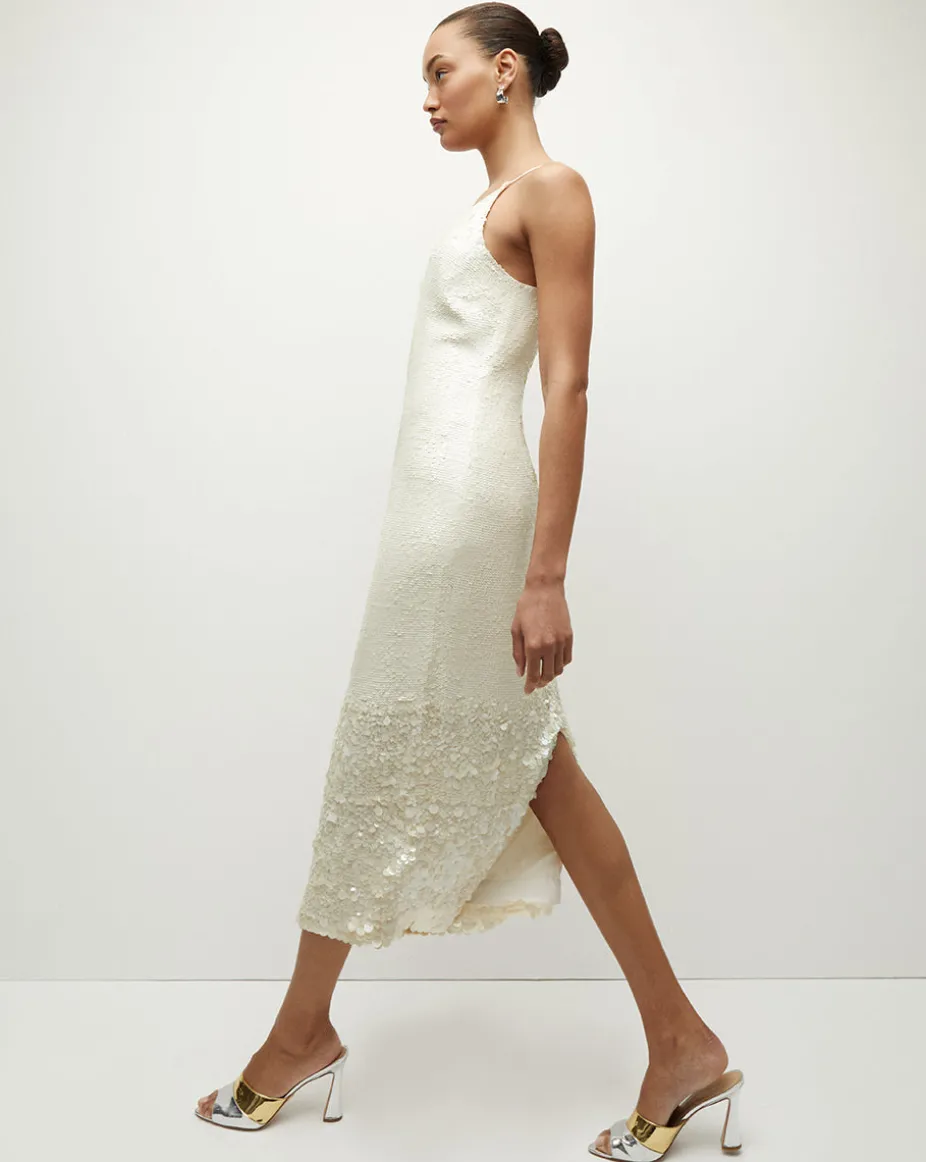 Perla Sequin Midi Slip Dress