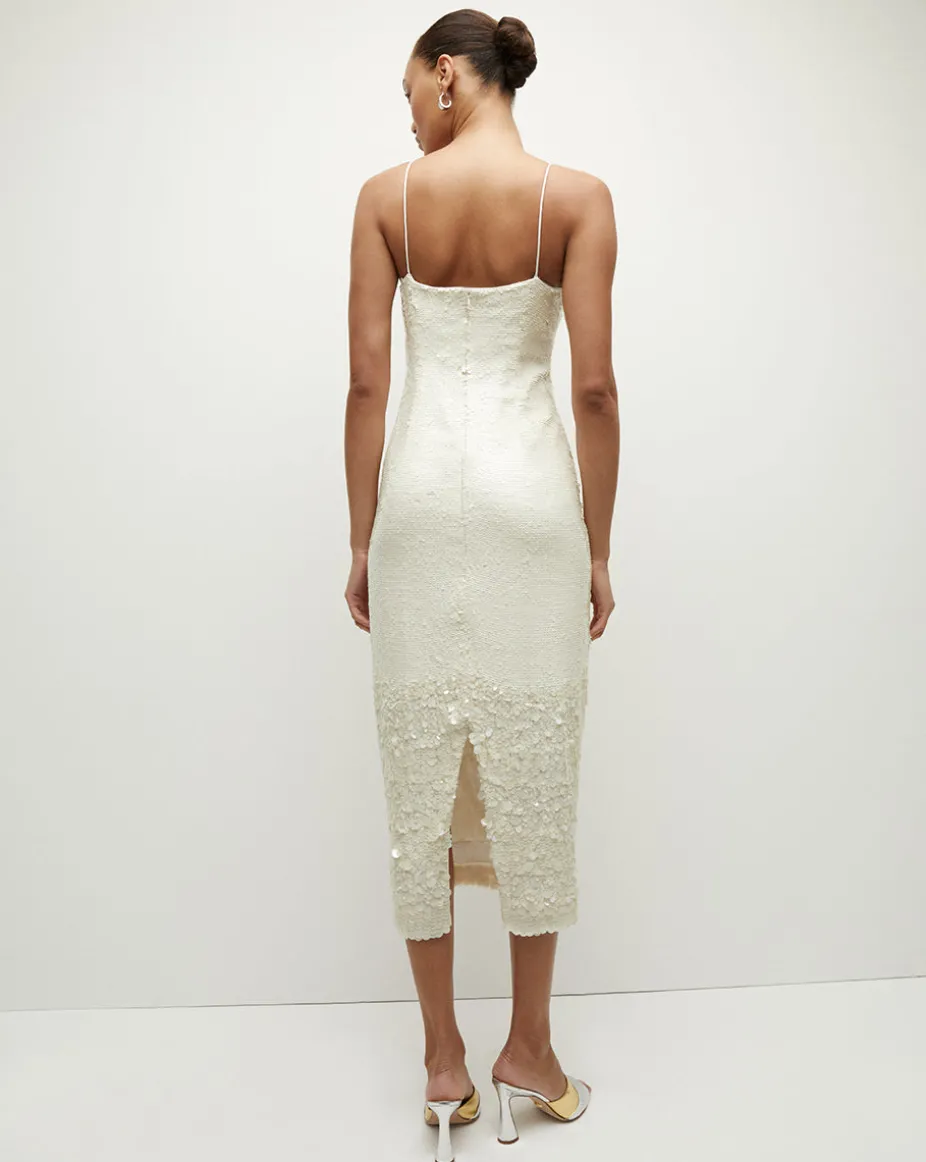 Perla Sequin Midi Slip Dress