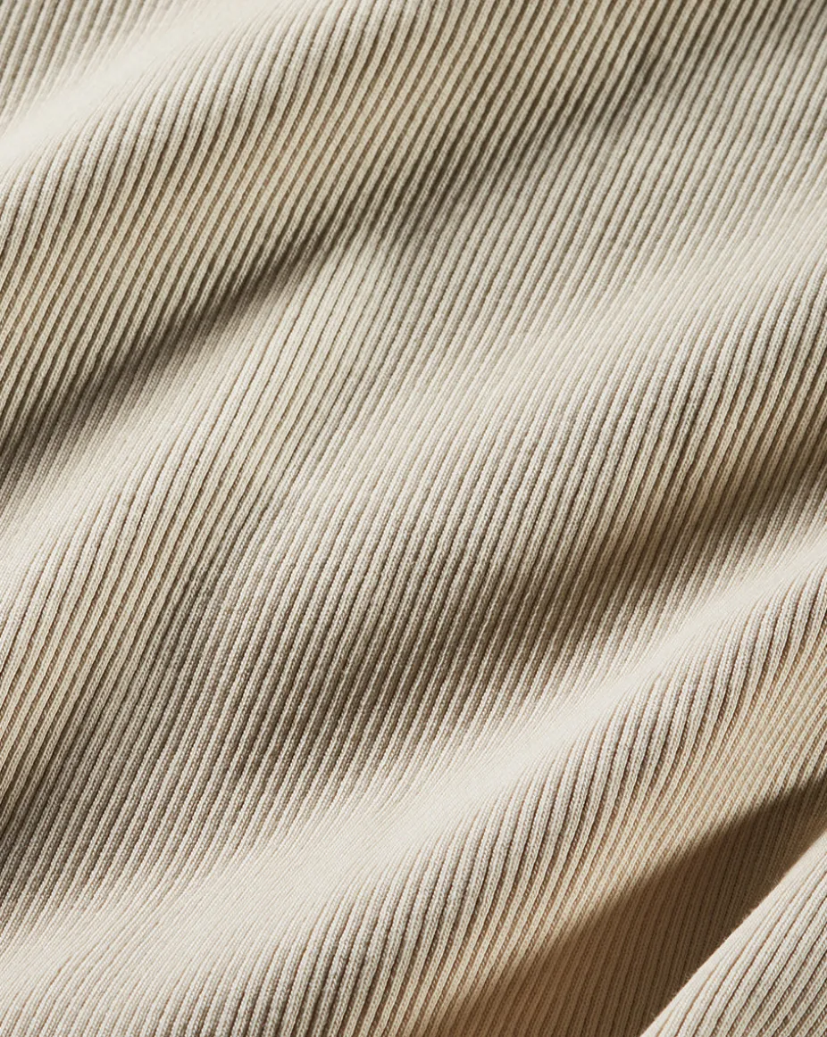 Pruitt Ribbed Tee in Limestone