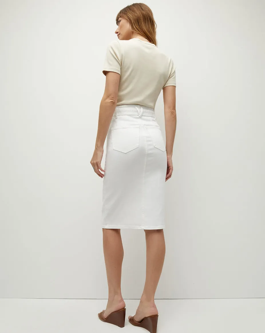 Pruitt Ribbed Tee in Limestone