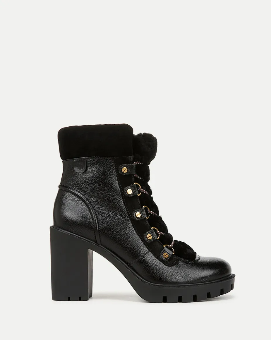 Reece Lug Bootie in Black