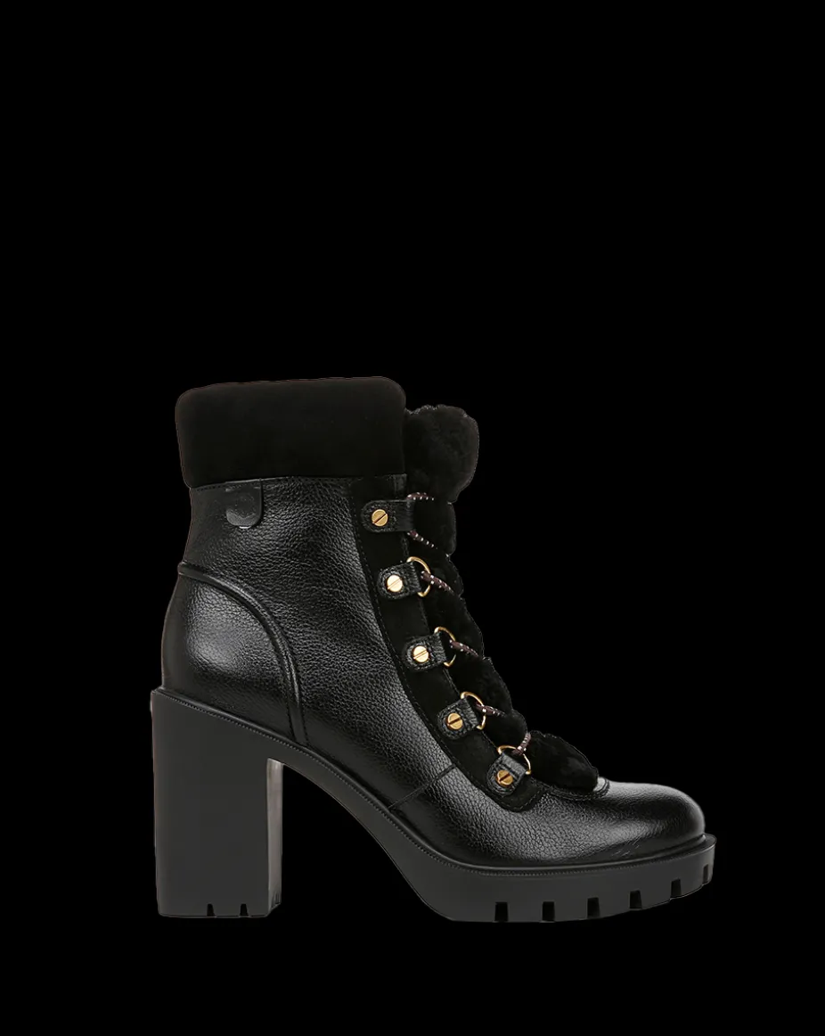 Reece Lug Bootie in Black