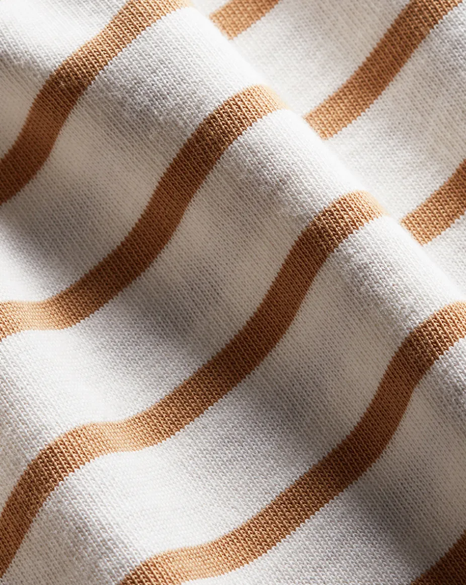 Ruta Striped Dress in Off-White/Khaki