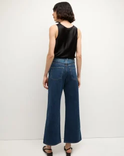 Sabrina Stretch-Silk Tank Top in Black
