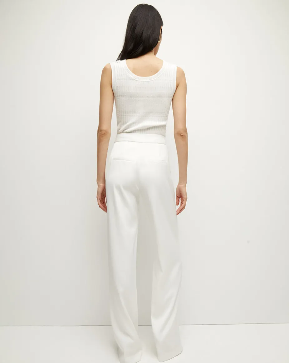 Sandra Ribbed Tank in Off-White
