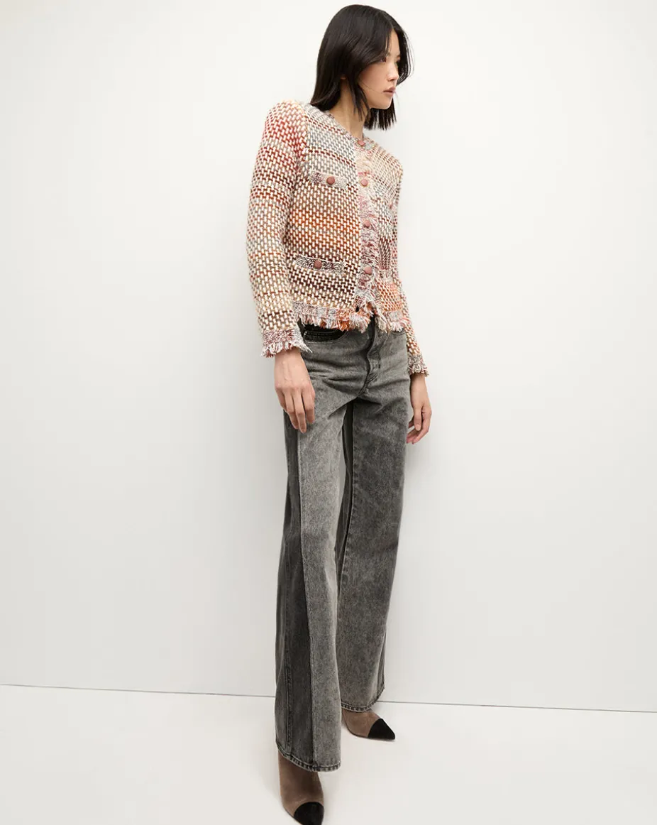 Sariyah Knit Jacket in Red Multi