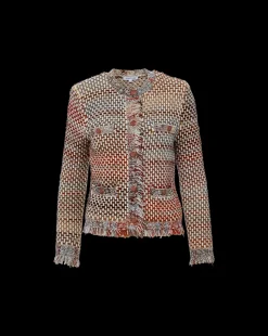 Sariyah Knit Jacket in Red Multi