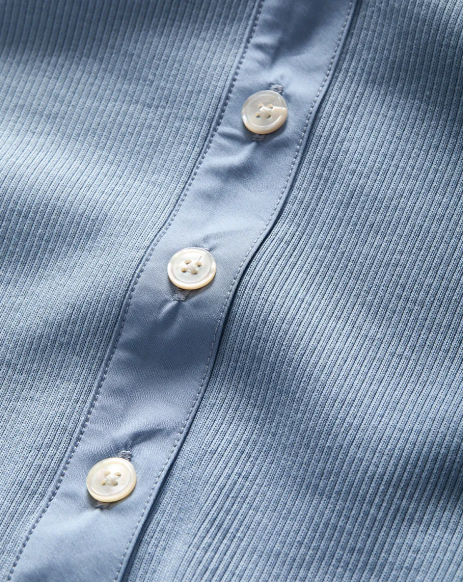 Scottie Button-Down Shirt in Smoke Blue