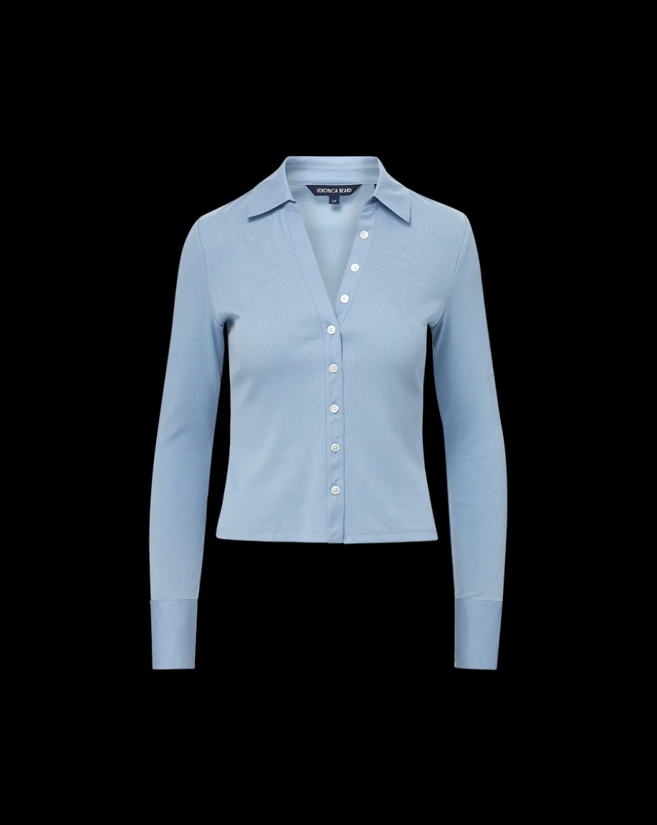 Scottie Button-Down Shirt in Smoke Blue