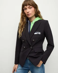 Seattle Seahawks Dickey Jacket in Navy/Silver