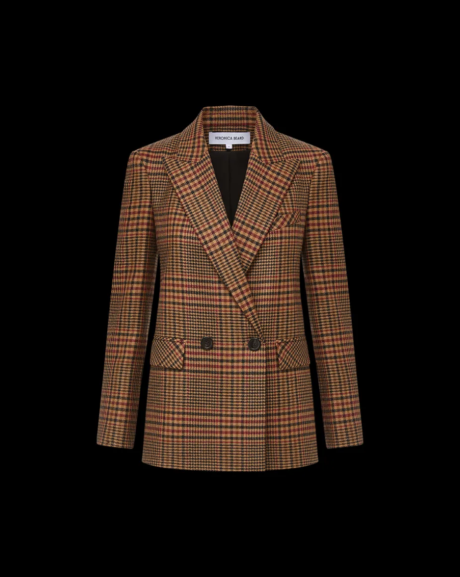 Sevyn Plaid Dickey Jacket in Camel & Black