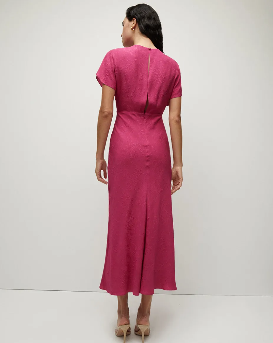 Seymour Wildberry Silk V-Neck Dress