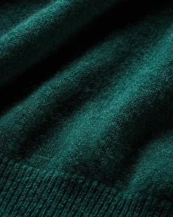 Shana Short Sleeve Cashmere Sweater in Dark Green