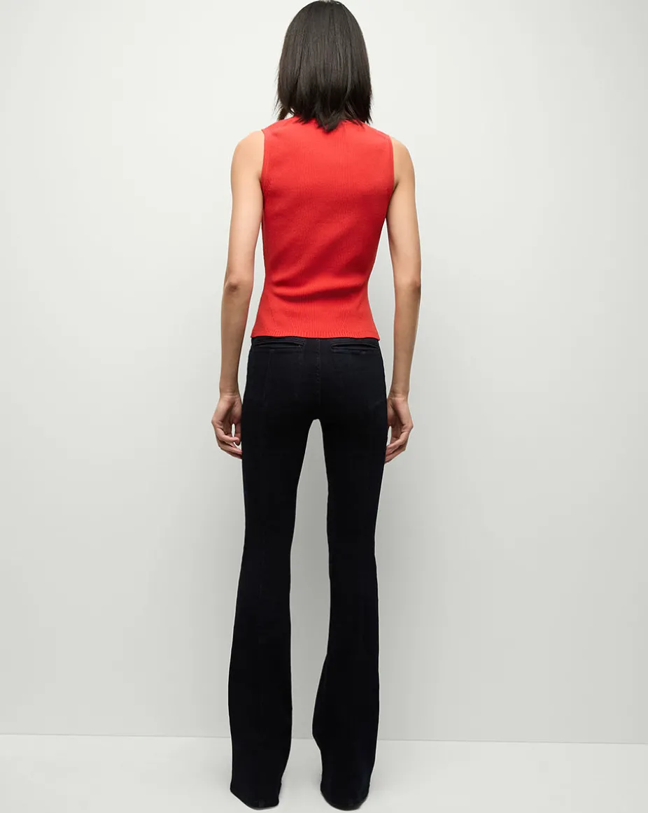 Sid Sleeveless Crew-Neck Pullover in Red