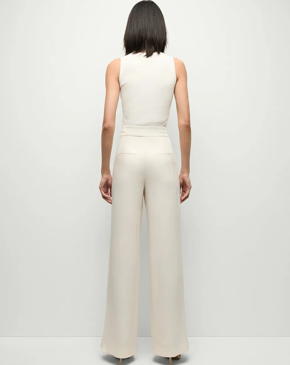 Sid Sleeveless Crew-Neck Pullover in White