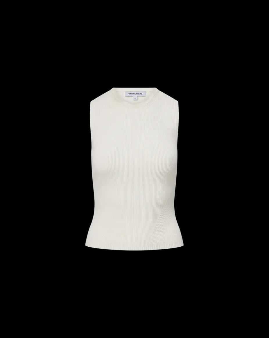Sid Sleeveless Crew-Neck Pullover in White