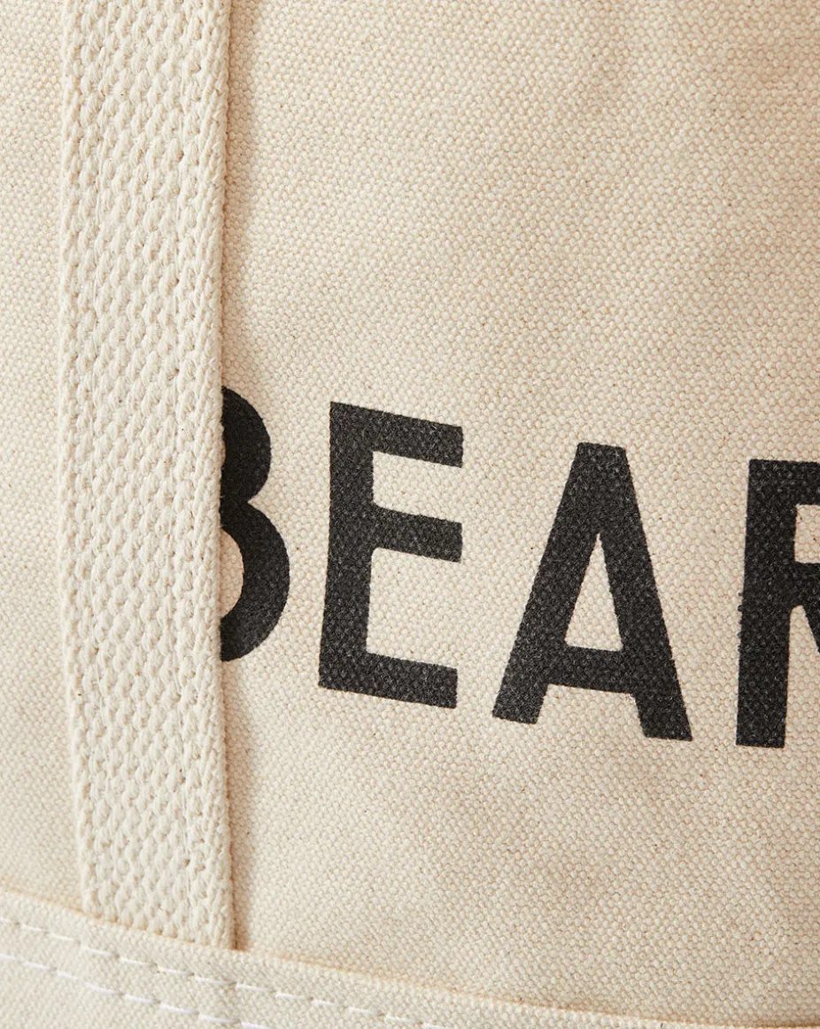 Small Logo Canvas Tote in Natural