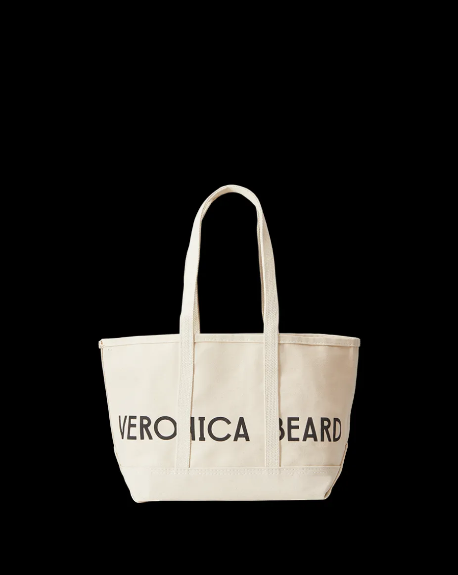 Small Logo Canvas Tote in Natural