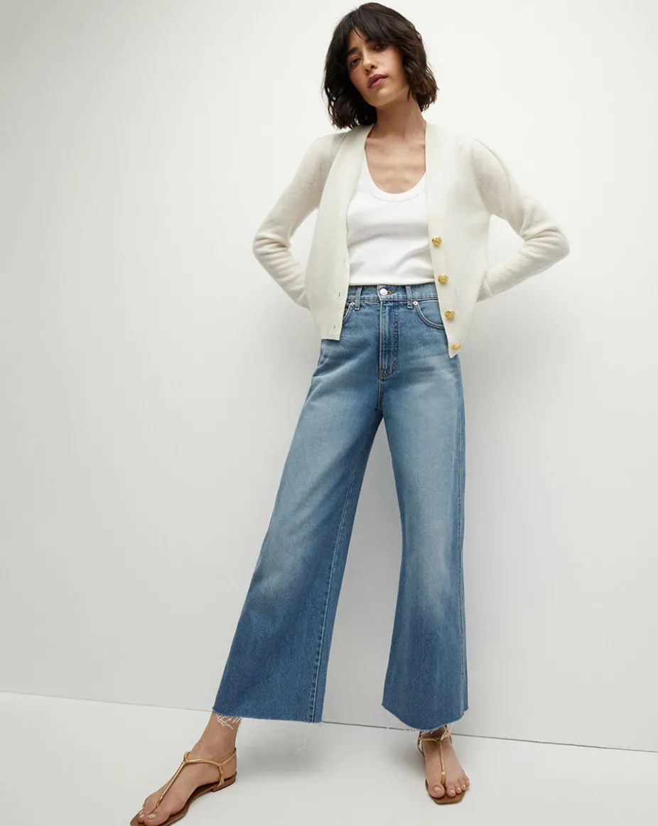 Solene Cashmere Cardigan in Ivory