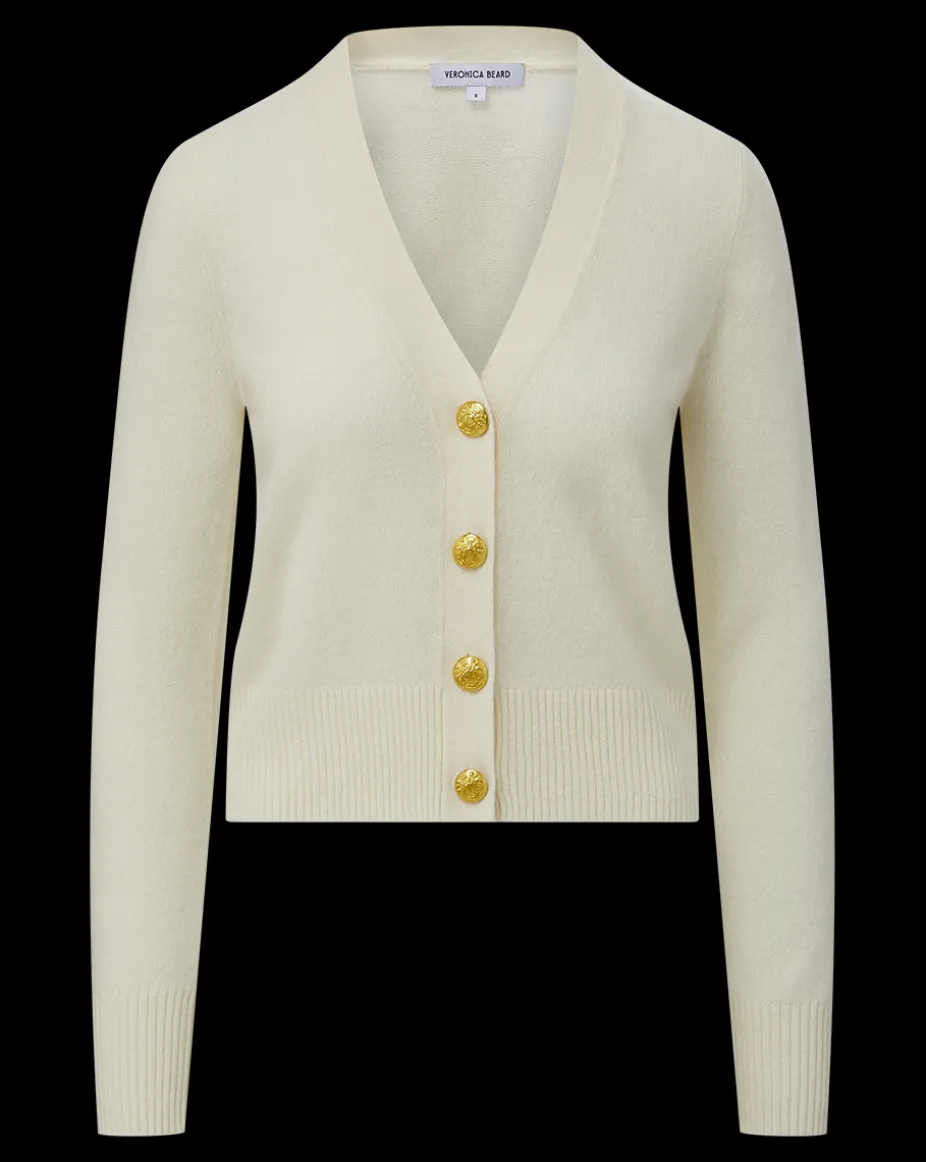 Solene Cashmere Cardigan in Ivory