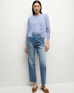 Solene Cashmere Cardigan in Hydrangea