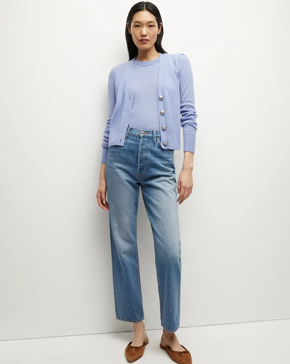 Solene Cashmere Cardigan in Hydrangea