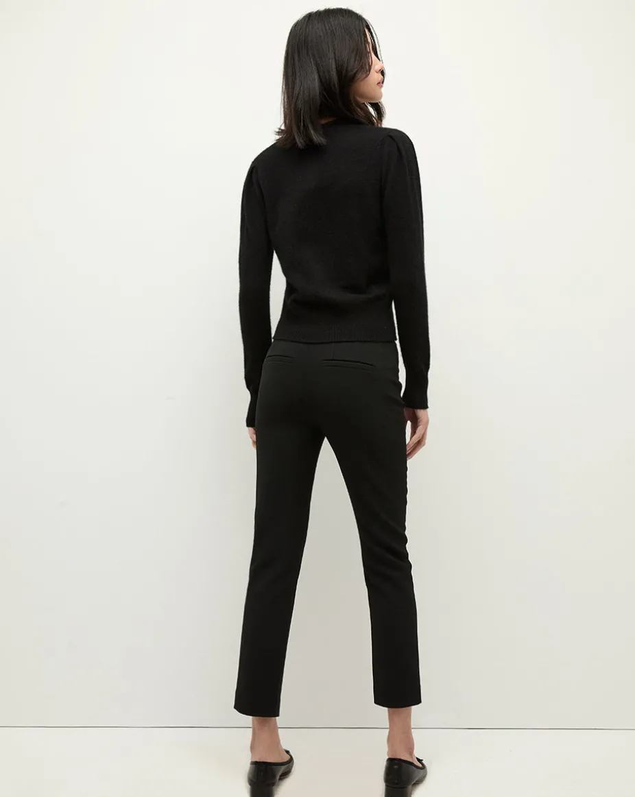 Stila Cropped Straight Leg Pant in Black