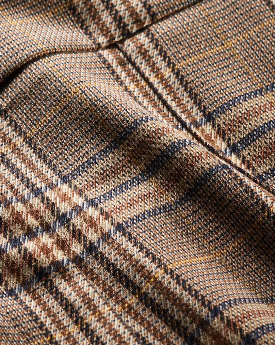 Tani High Waisted Plaid Pant in Brown Check