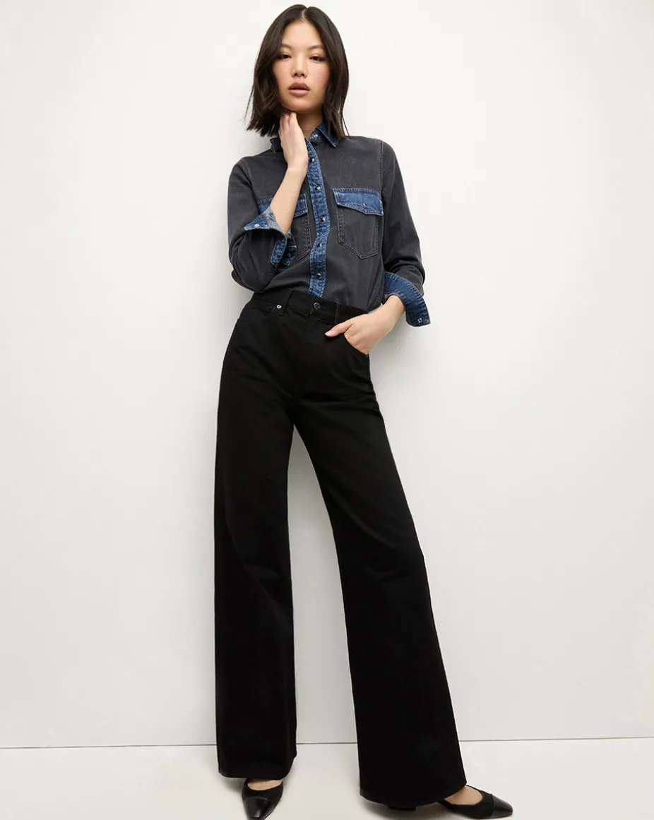 Taylor High Rise Wide Leg in Onyx