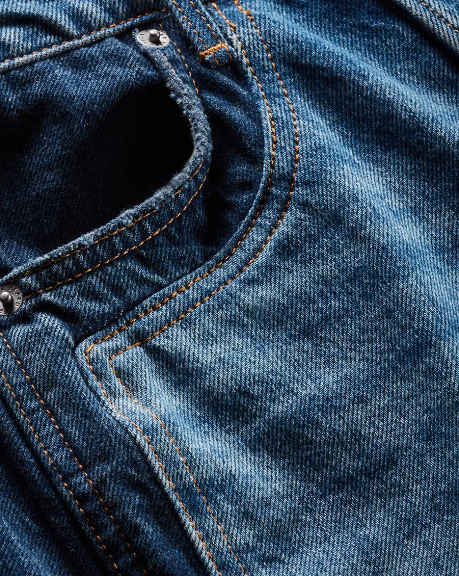 Taylor Two-Tone Wide-Leg Jean in Light & Medium Blue