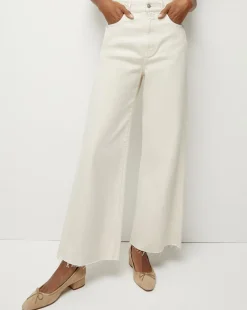 Taylor Wide-Leg Cropped Ecru Jean