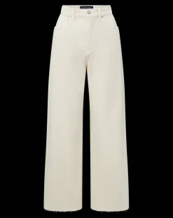 Taylor Wide-Leg Cropped Ecru Jean
