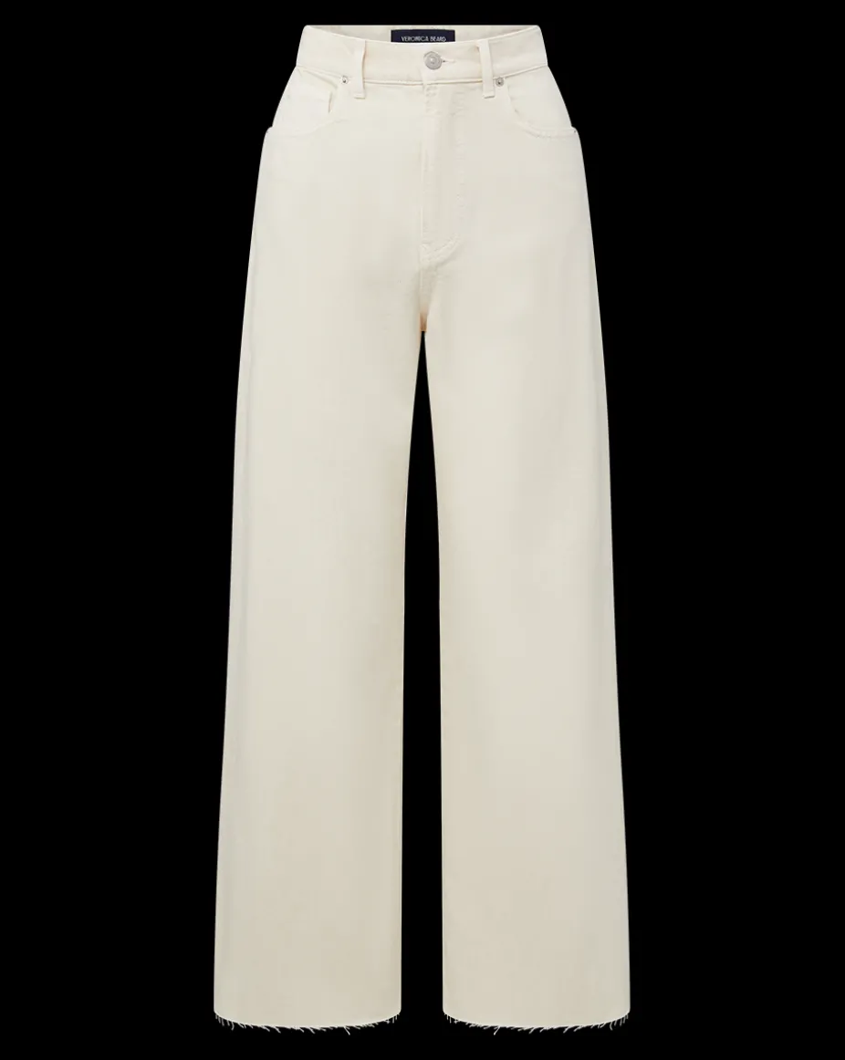 Taylor Wide-Leg Cropped Ecru Jean