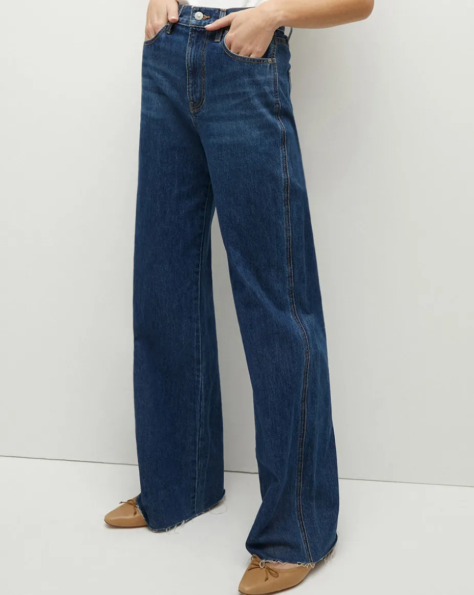 Taylor Wide-Leg Jean in Stoned Bright Blue