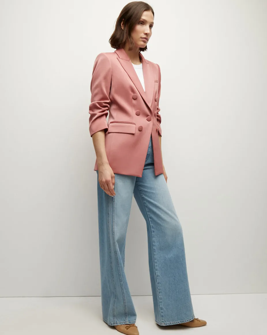 Tomi Satin Dickey Jacket in Rose