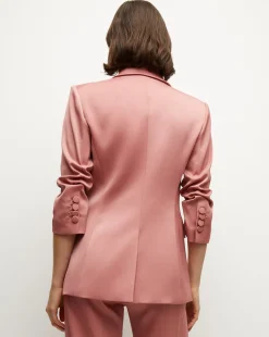 Tomi Satin Dickey Jacket in Rose