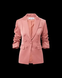 Tomi Satin Dickey Jacket in Rose