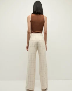 Tonelli Plaid Pant in Ecru/Deep Ochre
