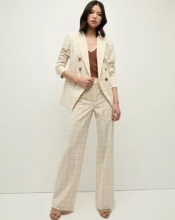 Tonelli Plaid Pant in Ecru/Deep Ochre