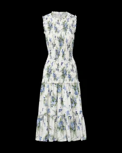 Verena Cotton Dress in Off-White Multi